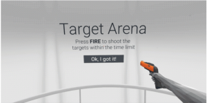 VR text displayed without interrupting the visuals of a VR game