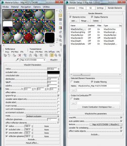 Setting up render, material editor