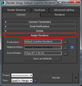 default scanline renderer, 3DS Max